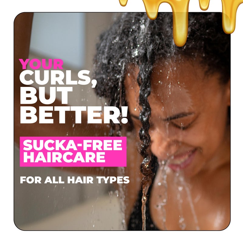 The Doux Curl Cream for Curly Hair with Honey, Aloe & Keratin - Curl Defining Custard for Frizz Control, Moisture & Shine Bee Girl Honey Custard for Natural Hair - Image 3